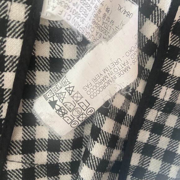 Zara Woven Gingham Check Asymmetric Hem Skirt - Size XL - Picture 13 of 13